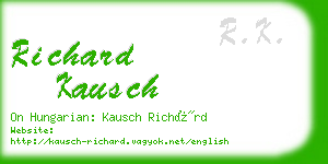 richard kausch business card